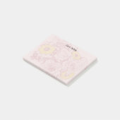 Terra Cotta Outlinet Bouquet Artwork Custom Post-it Klebezettel (angewinkelt)