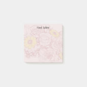 Terra Cotta Outlinet Bouquet Artwork Custom Post-it Klebezettel (Vorderseite)