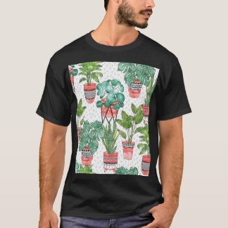 Terra Cotta Pflanze Pots Pattern. T-Shirt