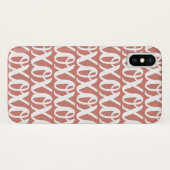 Terra Cotta Pink White Pattern Case-Mate iPhone Hülle (Rückseite (Horizontal))
