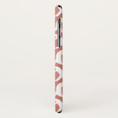 Terra Cotta Pink White Pattern Case-Mate iPhone Hülle (Hinten/Links)