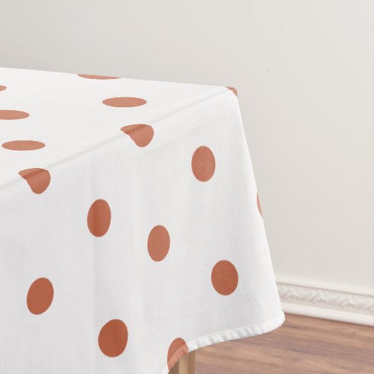 Terra Cotta Polka Dots Tischdecke (Beispiel)