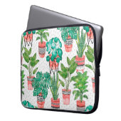 Terra cotta Pots Pflanze Aqua House Nahtlos Laptopschutzhülle (Vorderseite Links)