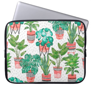 Terra cotta Pots Pflanze Aqua House Nahtlos  Laptopschutzhülle