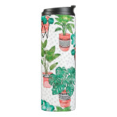 Terra cotta Pots Pflanze Aqua House Nahtlos  Thermosbecher (Nach links gedreht)