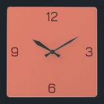 Terra Cotta Red E2725B Farbe Wählen Sie die Option Quadratische Wanduhr<br><div class="desc">Fügen Sie einen Namen, Initialen oder Text hinzu, oder behielt Sie die Farbe alleine. Farbkoordinaten mit anderen Elementen des Ladens basierend auf dem Namen und dem HEX-Code (sechsstellige Hex-Triole). Verwenden Sie diesen Code, um andere Elemente zu mischen, zu ergänzen und anzupassen, um diese zu ergänzen oder um anderen Auflistungen hinzuzufügen....</div>
