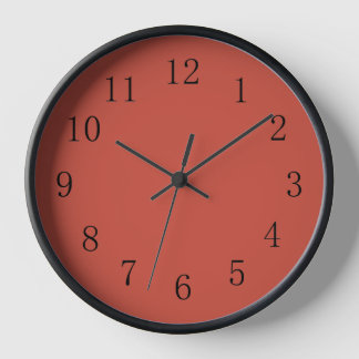 Terra Cotta Red Earth Tone Kitchenwall Clock Wanduhr