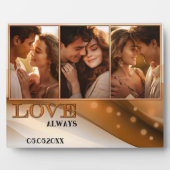 Terra Cotta Retro Boho Foto Wedding Plaque Fotoplatte (Vorderseite)