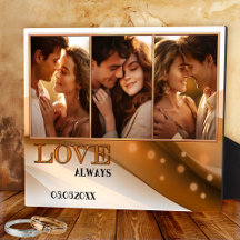 Terra Cotta Retro Boho Foto Wedding Plaque