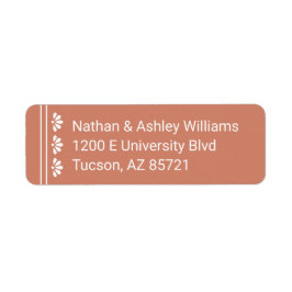 Terra Cotta-Rücksendeadresse