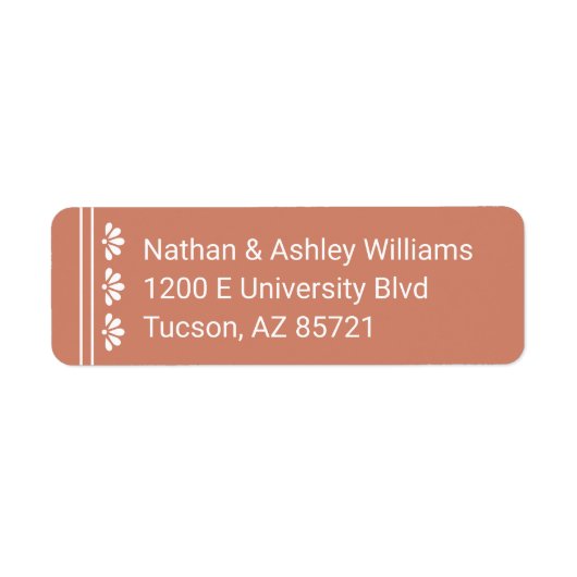 Terra Cotta-Rücksendeadresse (Vorne)