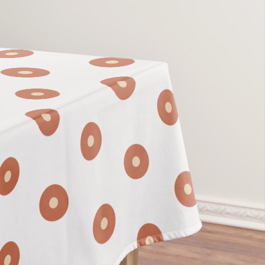 Terra Cotta Sand Polka Dots Tischdecke (Beispiel)
