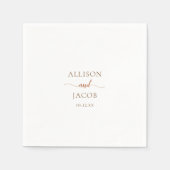 Terra Cotta Simple Wedding Serviette (Vorderseite)