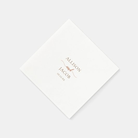 Terra Cotta Simple Wedding Serviette (Ecke)