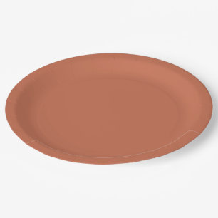 Terra Cotta Solid Color Pappteller