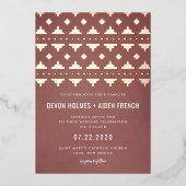 Terra Cotta Southwest Gleam Wedding Folieneinladung (Vorderseite)