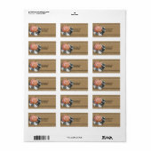 Terra Cotta Sun auf Sand und Felsen Adressaufkleber (Vorne)