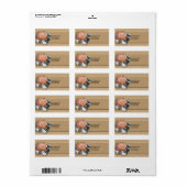 Terra Cotta Sun auf Sand und Felsen Adressaufkleber (Vorne)