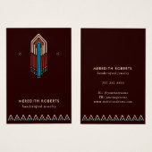 Terra Cotta Turquoise Tribal Earring Display Card (Vorne & Hinten)