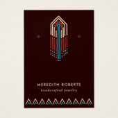 Terra Cotta Turquoise Tribal Earring Display Card (Vorderseite)
