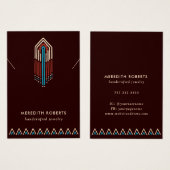 Terra Cotta Turquoise Tribal Necklace Display Card (Vorne & Hinten)