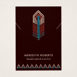 Terra Cotta Turquoise Tribal Necklace Display Card