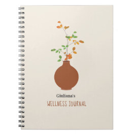 Terra Cotta Vase Self Care Wellness Journal Notizblock