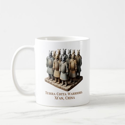 Terra Cotta Warriors: Xi'an, China Kaffeetasse (Links)