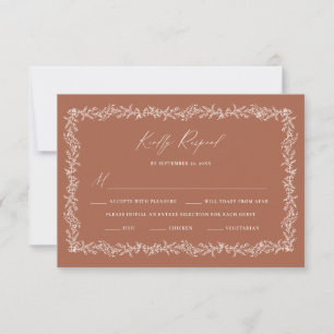 Terra Cotta Wedding Invitation UAWG Response Card RSVP Karte