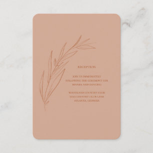 Terra Cotta Wedding Reception Enclosure Cards Begleitkarte