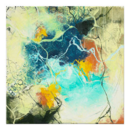 Terra - Green Abstract Design Poster