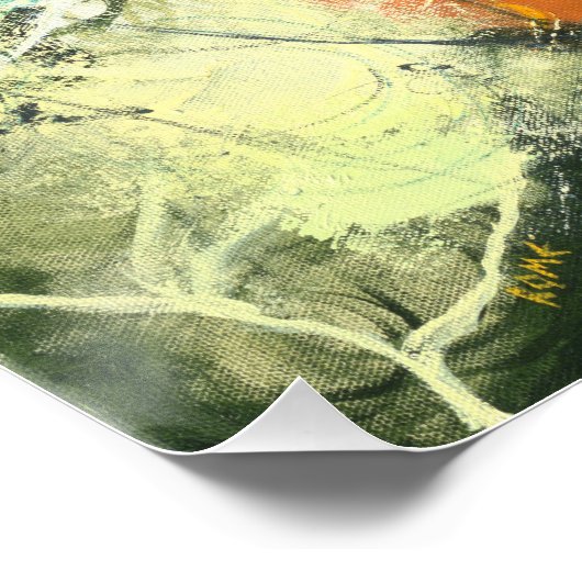 Terra - Green Abstract Design Poster (Ecke)