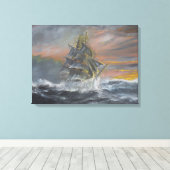 Terra Nova dringt in die wilde Gale Dawn Leinwanddruck (Insitu (Holzboden))