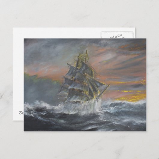 Terra Nova dringt in die wilde Gale Dawn Postkarte (Vorne/Hinten)