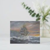 Terra Nova dringt in die wilde Gale Dawn Postkarte (Stehend Vorderseite)