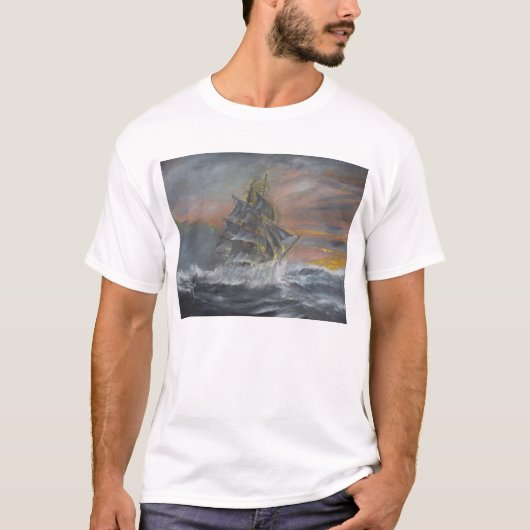 Terra-Nova geht in eine heftige Sturm-Dämmerung T-Shirt (Vorderseite)