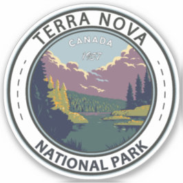 Terra Nova Nationalpark Kanada Reisen Kunst Vintag Aufkleber