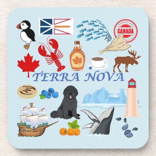 Terra Nova Newfundland Getränkeuntersetzer (Vorderseite)