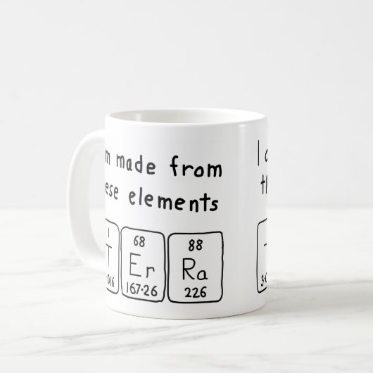 Terra Periodenname Tasse (Vorderseite Links)