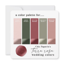 Terra Rosa Rosa Summer Wedding Color Card