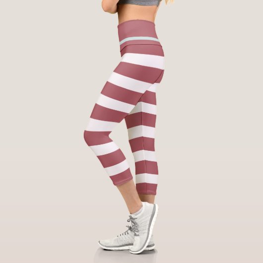 Terra Rosa Striped Girly Capri Leggings (Links)