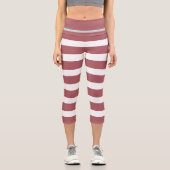 Terra Rosa Striped Girly Capri Leggings (Vorderseite)