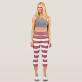 Terra Rosa Striped Girly Capri Leggings (Vorderseite)