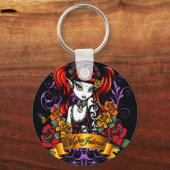 Terra Rose Tattooed Gothic Fee Fantasy Schlüsselan Schlüsselanhänger (Vorderseite)