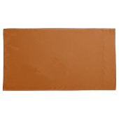 Terra Sienna Brown Farbe leicht anpassen Kissenbezug (Vorderseite-Rechts)
