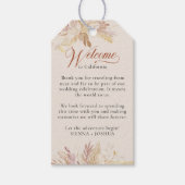 Terraccotta Cream Botanical Foliage Begrüßungsbeut Geschenkanhänger (Vorderseite)