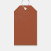 Terraccotta Cream Botanical Foliage Begrüßungsbeut Geschenkanhänger (Rückseite)