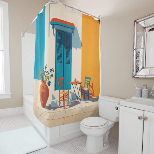 Terrace Bliss Duschvorhang (Beispiel)