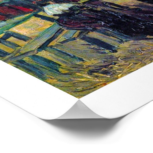 Terrace Café auf dem Montmartre Vincent Van Gogh Poster (Ecke)