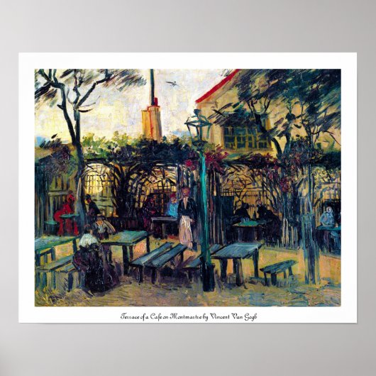 Terrace Café auf dem Montmartre Vincent Van Gogh Poster (Vorne)